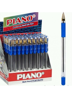 PT-205 Ручка масляна PIANO синя, 50шт./етик.                                                        